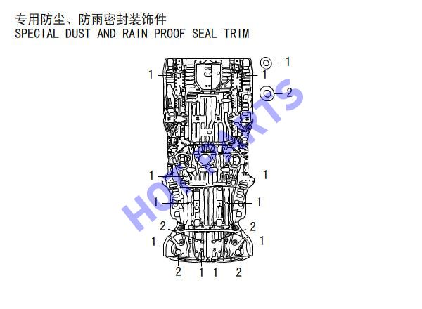 SPECIAL DUST AND RAIN PROOF SEAL TRIM